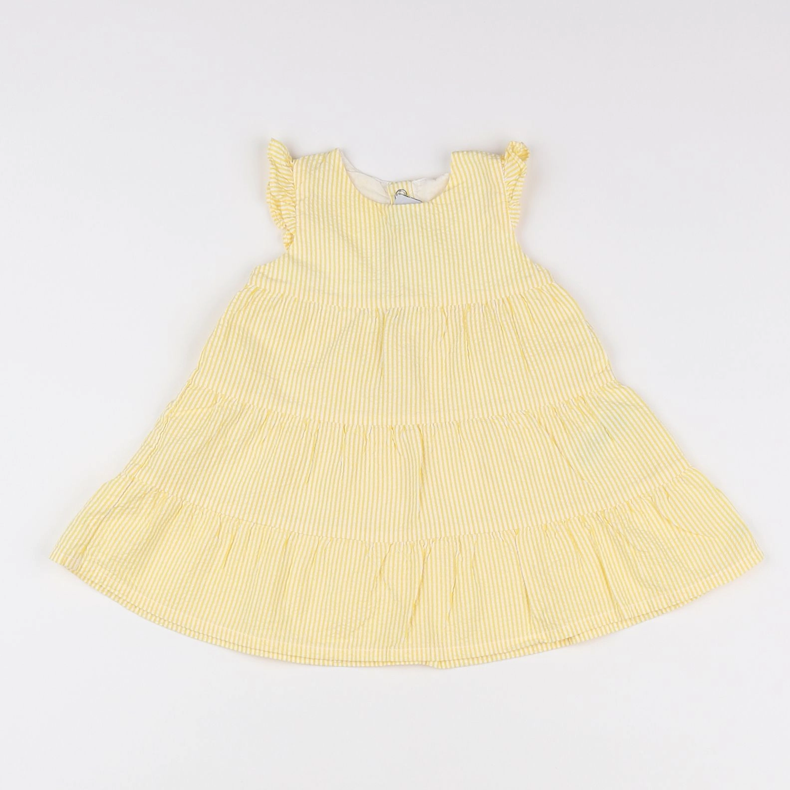 Petit Bateau - robe blanc, jaune - 6 mois